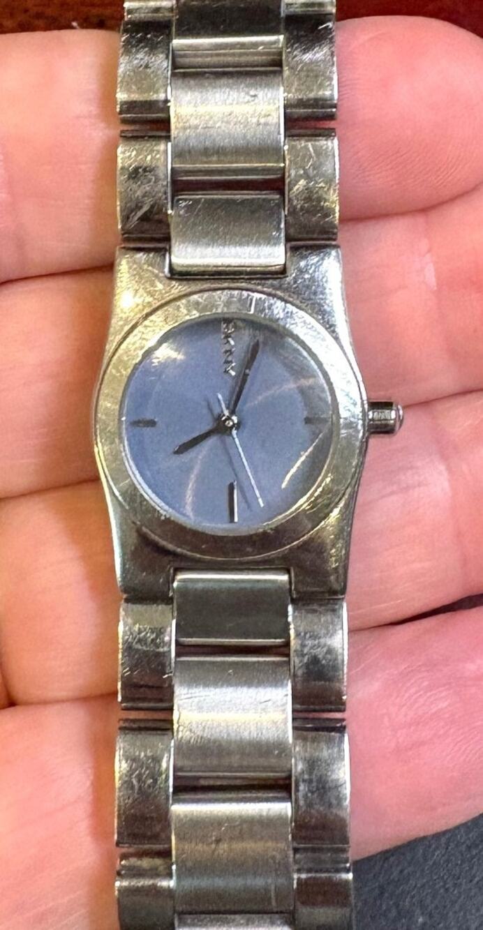 Women's Silver Tone 22mm DKNY Watch NY-3107, All Stainless, WR 30M